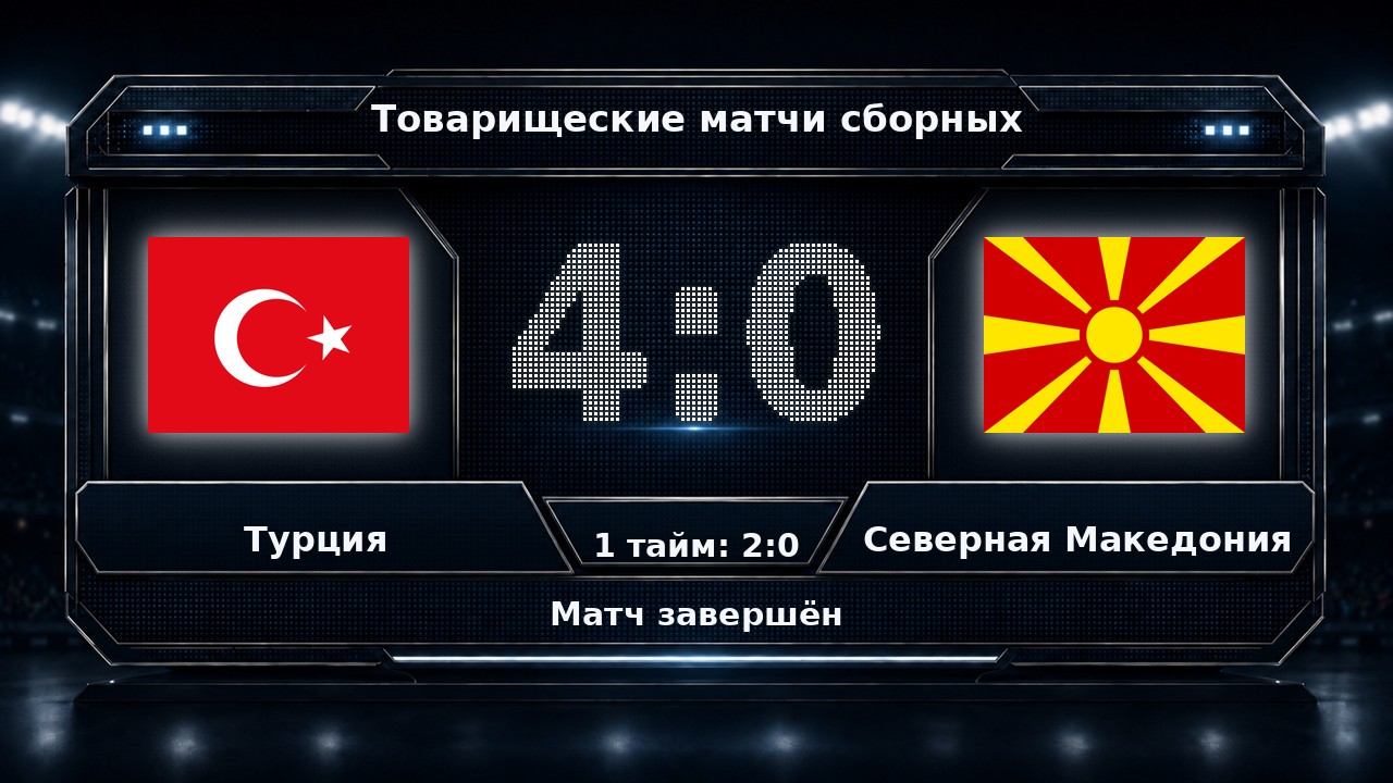 Турция — Северная Македония: итог товарищеского матча сборных