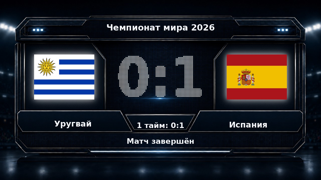 Уругвай — Испания: результат матча ЧМ-2026