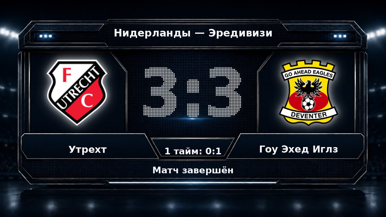 Утрехт — Гоу Эхед Иглз: результат матча