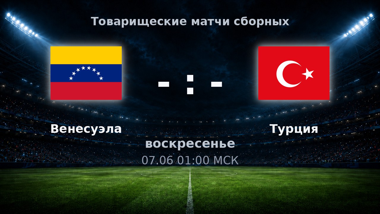 Венесуэла — Турция: анонс товарищеского матча сборных