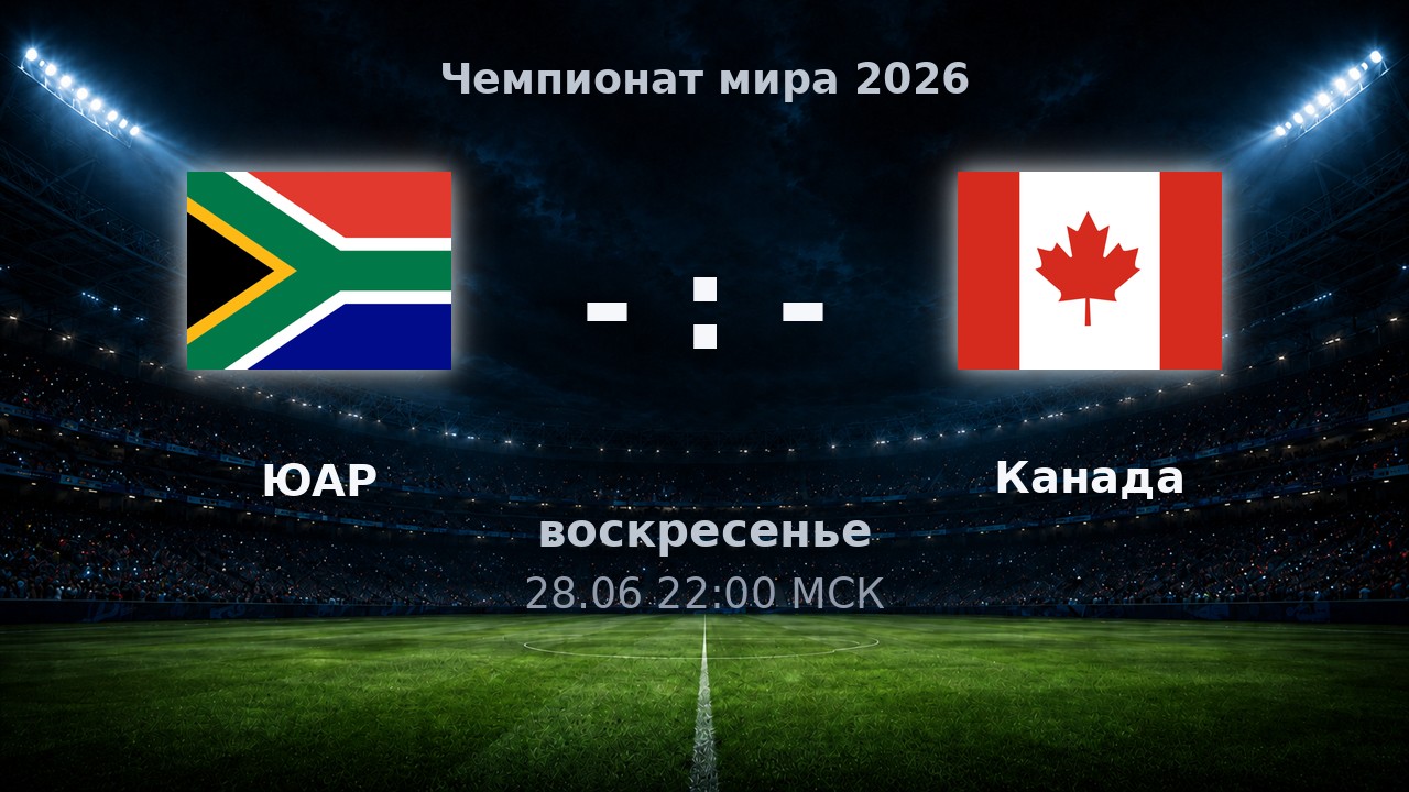 ЮАР — Канада: анонс матча ЧМ-2026