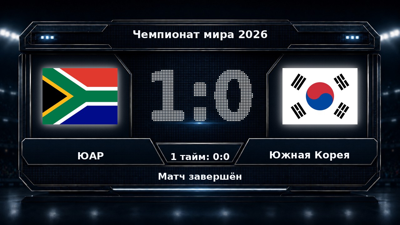 ЮАР — Южная Корея: результат матча ЧМ-2026