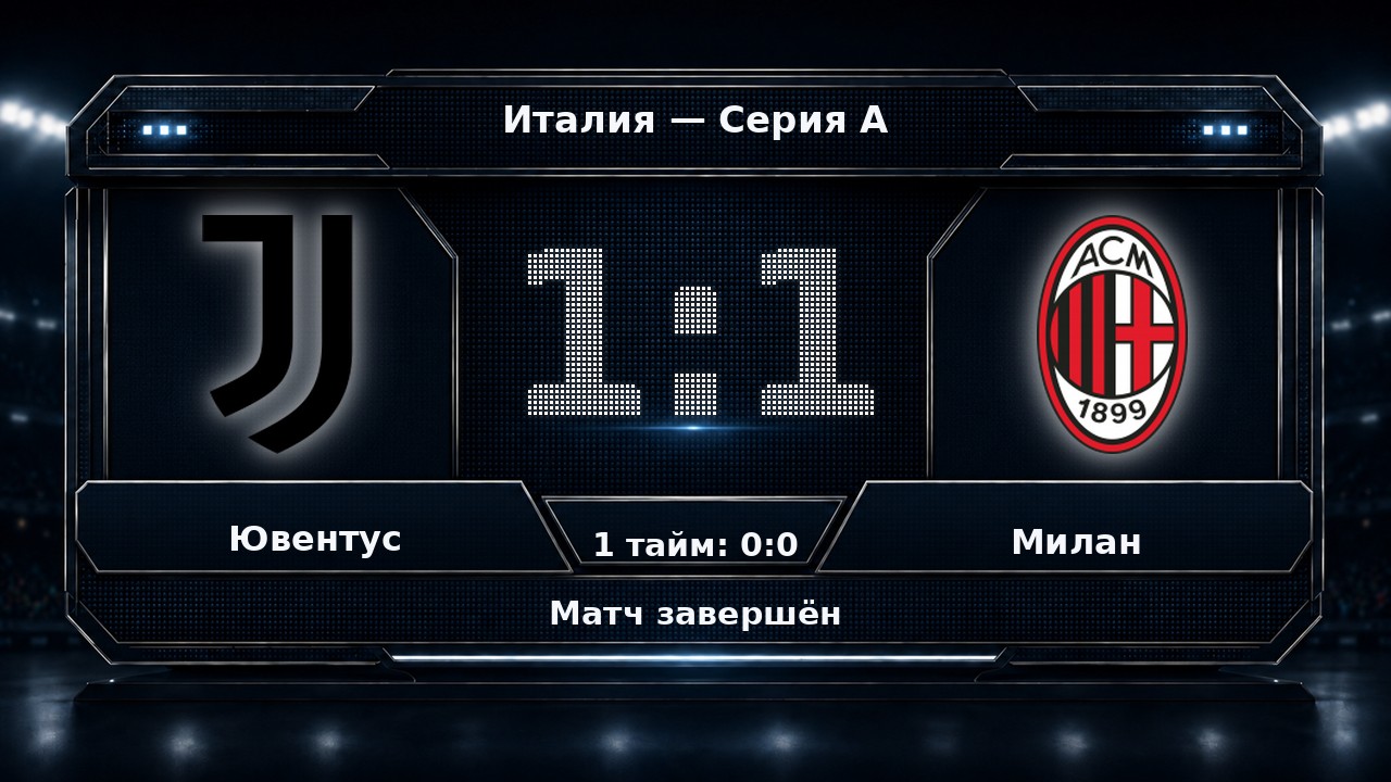 Ювентус — Милан: результат матча